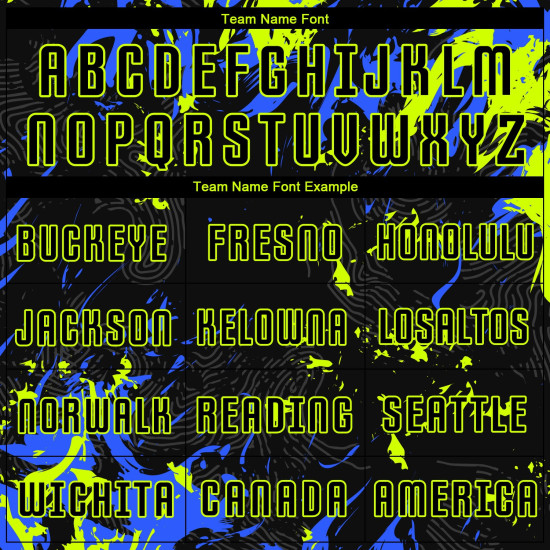 Uniform Custom Soccer Sublimation Black Black Jersey Neon Green-Royal Uniform Custom Soccer Sublimation Black Black Jersey Neon Green-Royal