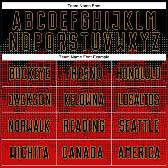 Uniform Gold Custom Sublimation Jersey Black-Old Red Soccer Uniform Gold Custom Sublimation Jersey Black-Old Red Soccer