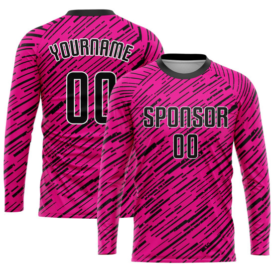 Sublimation Jersey Black-White Uniform Custom Soccer Pink