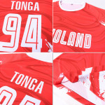 Jersey White Soccer Sublimation Uniform Custom Red Jersey White Soccer Sublimation Uniform Custom Red