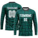 Sublimation Jersey Soccer Green White-Black Uniform Custom