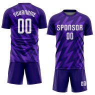 Jersey Purple White Soccer Custom Uniform Sublimation Jersey Purple White Soccer Custom Uniform Sublimation