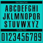 Uniform Custom Aqua Sublimation Soccer Jersey Black