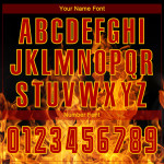 Sublimation Red-Gold Black Flame Soccer Uniform Custom Jersey