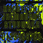 Uniform Custom Soccer Sublimation Black Black Jersey Neon Green-Royal Uniform Custom Soccer Sublimation Black Black Jersey Neon Green-Royal