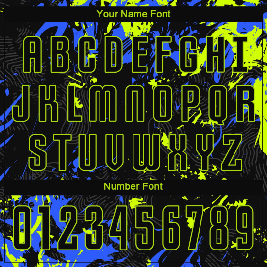 Uniform Custom Soccer Sublimation Black Black Jersey Neon Green-Royal Uniform Custom Soccer Sublimation Black Black Jersey Neon Green-Royal