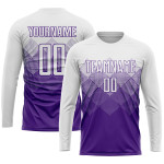 Sublimation Uniform Custom Soccer Jersey White Purple Sublimation Uniform Custom Soccer Jersey White Purple