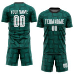 Sublimation Jersey Soccer Green White-Black Uniform Custom