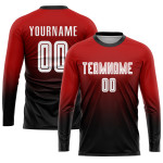 Jersey Fashion Uniform Soccer White-Black Red Custom Sublimation Fade Jersey Fashion Uniform Soccer White-Black Red Custom Sublimation Fade