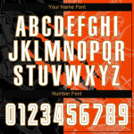 Orange-Old Black Pattern Sublimation Graffiti Uniform Custom Jersey White Scratch Soccer Gold