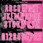 Pattern Uniform Pink Graffiti Custom Soccer Scratch Sublimation Black-White Jersey