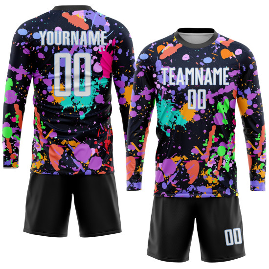 Uniform Soccer White-Light Graffiti Jersey Sublimation Blue Pattern Custom Uniform Soccer White-Light Graffiti Jersey Sublimation Blue Pattern Custom