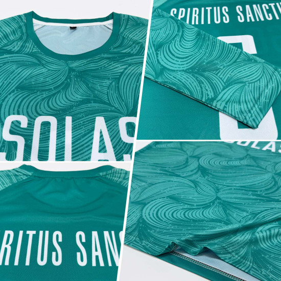 Uniform Aqua Soccer White Jersey Sublimation Custom Uniform Aqua Soccer White Jersey Sublimation Custom