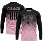 Custom Uniform Light Pink Jersey Sublimation Soccer Black Custom Uniform Light Pink Jersey Sublimation Soccer Black