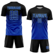 Black Royal-Light Jersey Blue Uniform Sublimation Custom Soccer