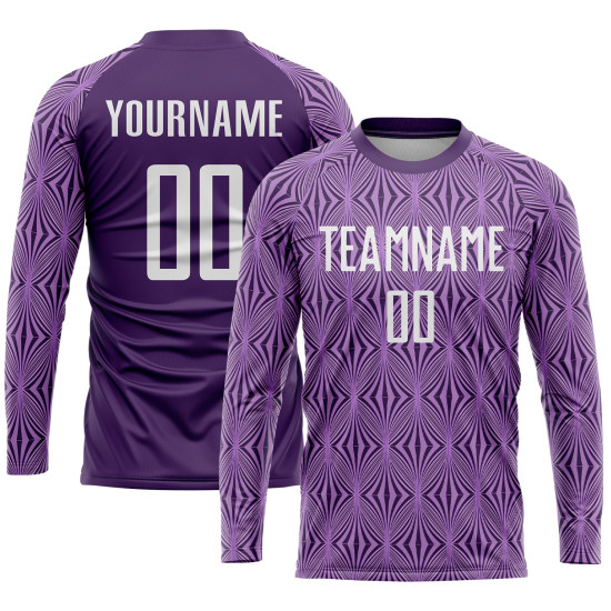 Uniform Sublimation Jersey Custom White Purple Soccer Uniform Sublimation Jersey Custom White Purple Soccer