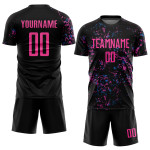 Uniform Black Soccer Custom Blue Jersey Sublimation Pink-Light Uniform Black Soccer Custom Blue Jersey Sublimation Pink-Light