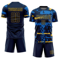 Custom Uniform Sublimation Jersey Navy Soccer Navy-Gold Custom Uniform Sublimation Jersey Navy Soccer Navy-Gold