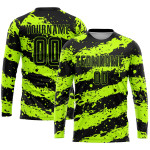 Green Neon Uniform Sublimation Jersey Custom Soccer Black Green Neon Uniform Sublimation Jersey Custom Soccer Black