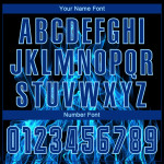Blue Custom Flame Uniform Sublimation Royal-Light Black Jersey Soccer Blue Custom Flame Uniform Sublimation Royal-Light Black Jersey Soccer
