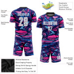 Soccer Uniform Custom Sublimation Jersey White-Pink Figure Soccer Uniform Custom Sublimation Jersey White-Pink Figure
