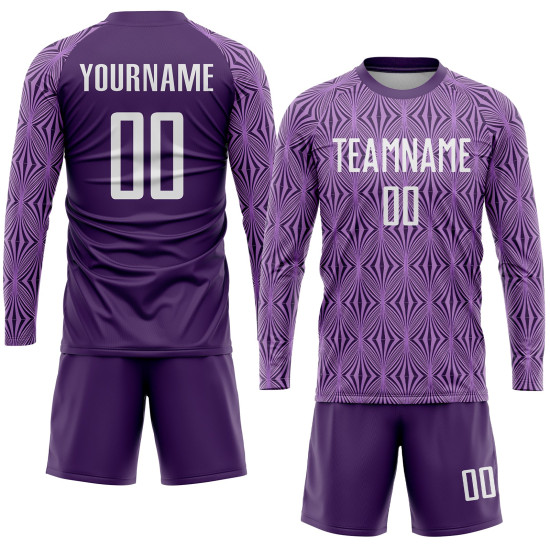 Uniform Sublimation Jersey Custom White Purple Soccer Uniform Sublimation Jersey Custom White Purple Soccer