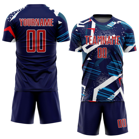 Uniform Jersey Custom Soccer Sublimation Navy Red-White Uniform Jersey Custom Soccer Sublimation Navy Red-White