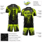 Green Jersey Uniform Neon Sublimation Soccer Custom Black
