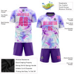 Tie Jersey Uniform Sublimation Dye Soccer Pink-Purple Custom