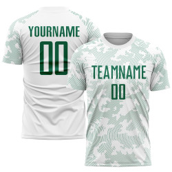 Jersey Sublimation Kelly White Uniform Custom Green Soccer