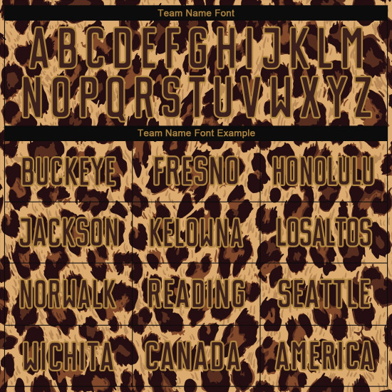 Brown Leopard Soccer Brown-Old Uniform Jersey Gold Custom Sublimation