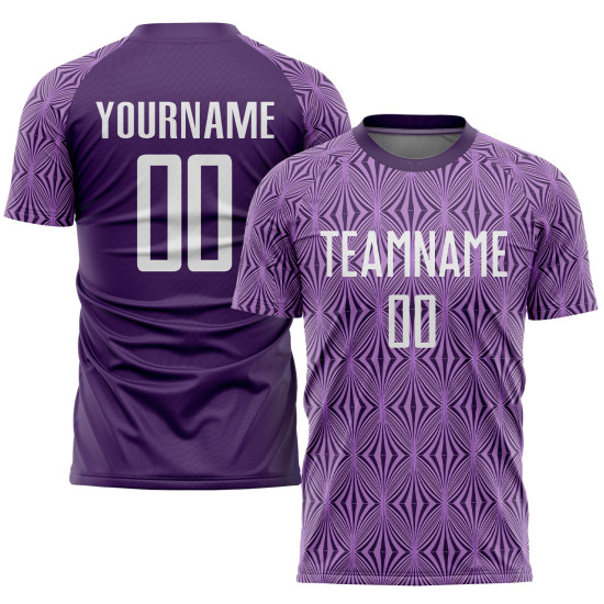 Uniform Sublimation Jersey Custom White Purple Soccer Uniform Sublimation Jersey Custom White Purple Soccer