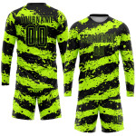 Green Neon Uniform Sublimation Jersey Custom Soccer Black Green Neon Uniform Sublimation Jersey Custom Soccer Black