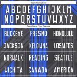 Custom Jersey Soccer Uniform Black Sublimation White-Royal