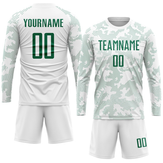 Jersey Sublimation Kelly White Uniform Custom Green Soccer Jersey Sublimation Kelly White Uniform Custom Green Soccer