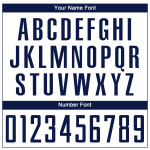 Soccer Uniform Sublimation White Jersey Navy Custom