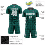 Sublimation Jersey Soccer Green White-Black Uniform Custom