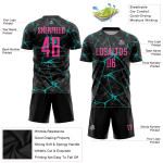 Jersey Soccer Pink-Aqua Black Uniform Custom Sublimation Jersey Soccer Pink-Aqua Black Uniform Custom Sublimation