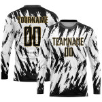 Jersey Black-Old Uniform Gold Custom Sublimation White Soccer