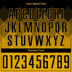 Sublimation Custom Soccer Gold Uniform Black Jersey