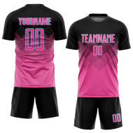 Gradient Custom Shape Jersey Soccer Square Pink Blue Sublimation Black-LIght Uniform Gradient Custom Shape Jersey Soccer Square Pink Blue Sublimation Black-LIght Uniform
