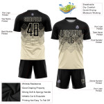 Cream Jersey Black Sublimation Custom Uniform Soccer