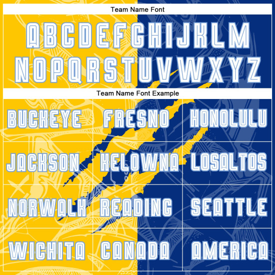 Custom Royal Yellow-Light White Scratch Jersey Blue Pattern Sublimation Soccer Graffiti Uniform