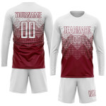 White Jersey Crimson Soccer Uniform Sublimation Custom White Jersey Crimson Soccer Uniform Sublimation Custom