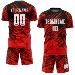 Red White-Black Custom Uniform Jersey Soccer Sublimation Red White-Black Custom Uniform Jersey Soccer Sublimation