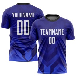 Uniform Jersey Custom Purple Sublimation Soccer White Royal-Navy Dark