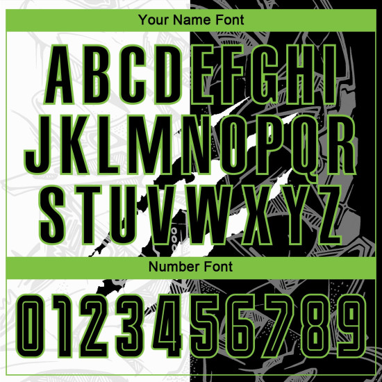 Custom Green Jersey Soccer Graffiti Pattern Black-Neon Sublimation Uniform Scratch