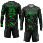 Green Jersey Uniform Custom Sublimation Soccer Black Neon Green Jersey Uniform Custom Sublimation Soccer Black Neon