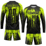 Green Jersey Uniform Neon Sublimation Soccer Custom Black
