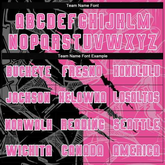 Pattern Uniform Pink Graffiti Custom Soccer Scratch Sublimation Black-White Jersey